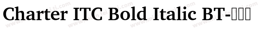 Charter ITC Bold Italic BT字体转换